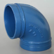 沟槽弯头DN65 蓝件