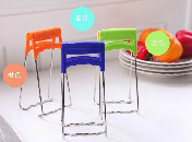 不锈钢防滑胶柄提盆器三色（9寸）