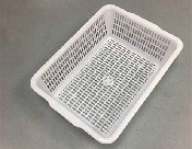 长方形加密塑料白色菜筐