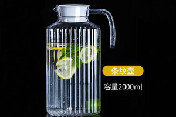 亚克力条纹果汁瓶2000ml