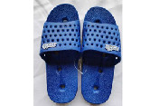 蓝色男胶拖鞋