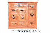 二、三门洋花鞋柜086