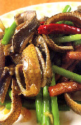 茄椒炒鳝柳