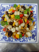 金果百合炒桃仁