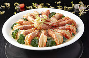 蟹皇伊面焗九节虾