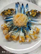 蒜茸蒸花蟹